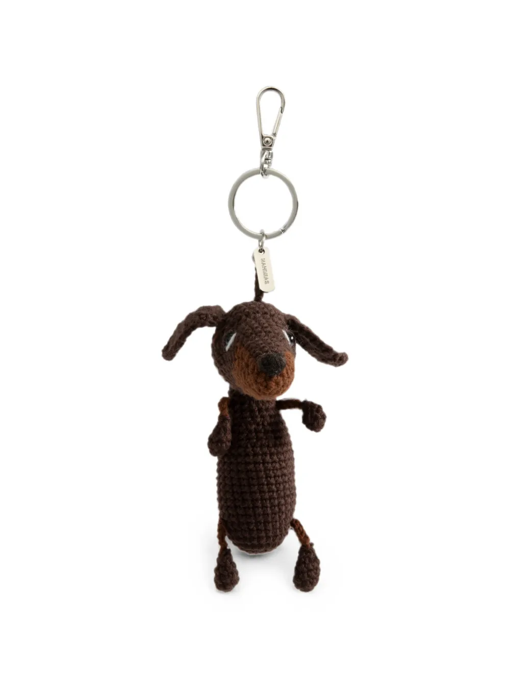 Nahmias Doxie Crochet Dog Keychain In Brown
