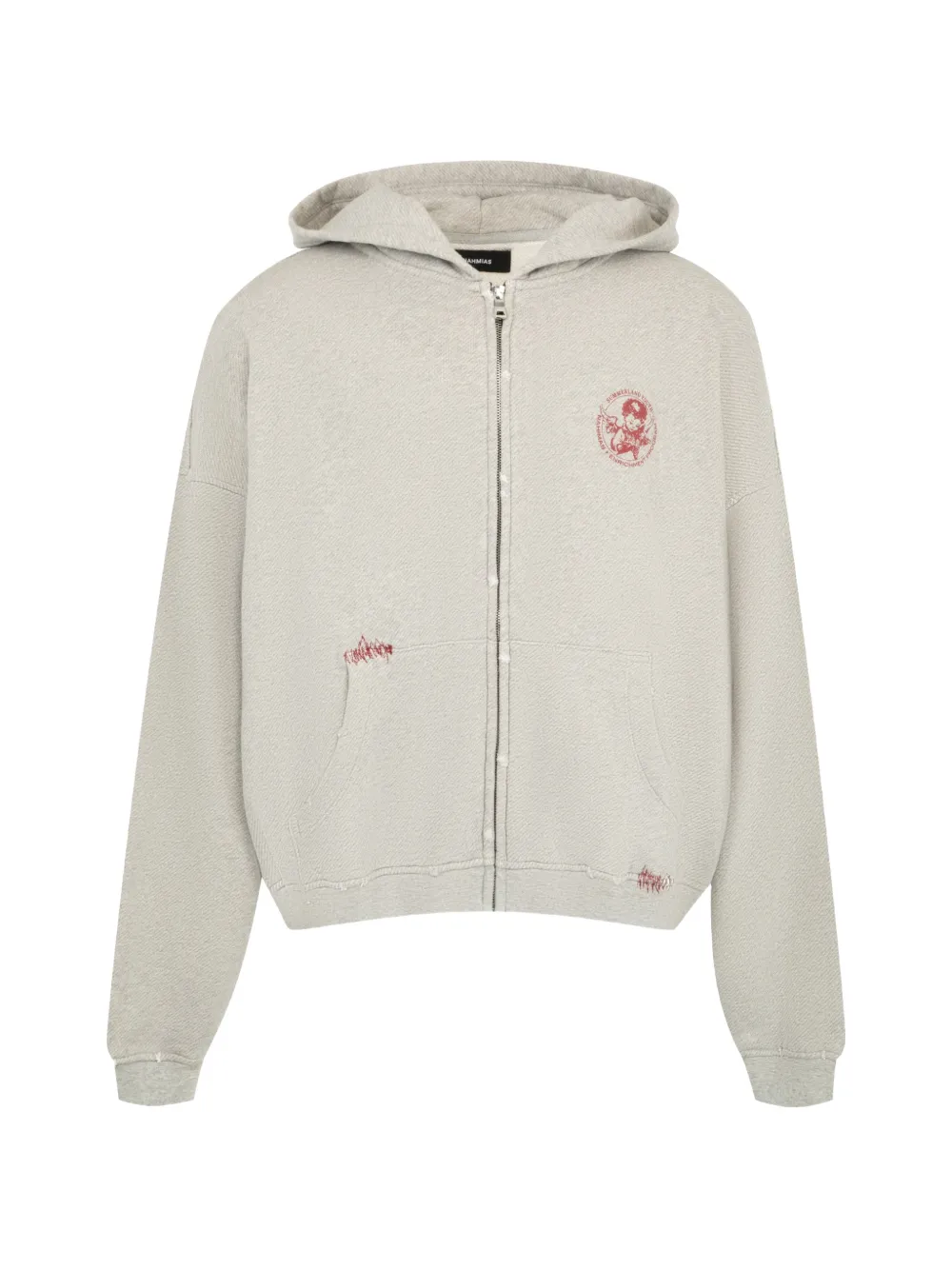Nahmias Youth Enrichment graphic-print zip-up hoodie - Grigio