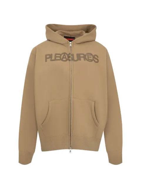 Pleasures Zine logo-print hoodie