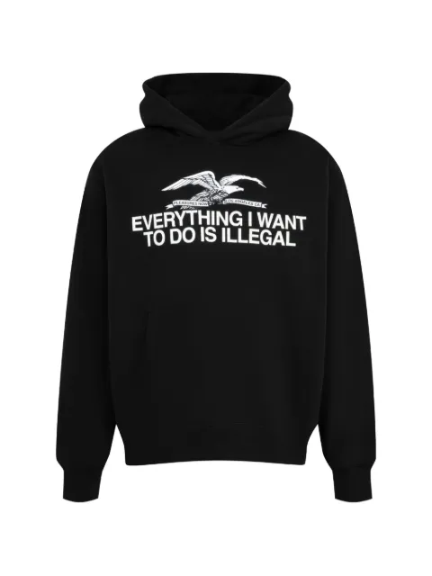Pleasures Illegal graphic-print drawstring hoodie