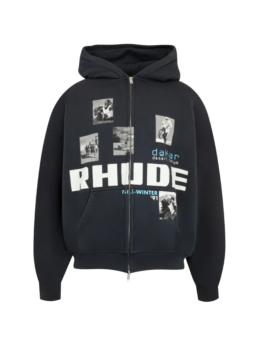 RHUDE Chrono graphic-print hoodie - Nero