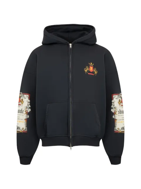 RHUDE Reserve logo-print zip-up hoodie