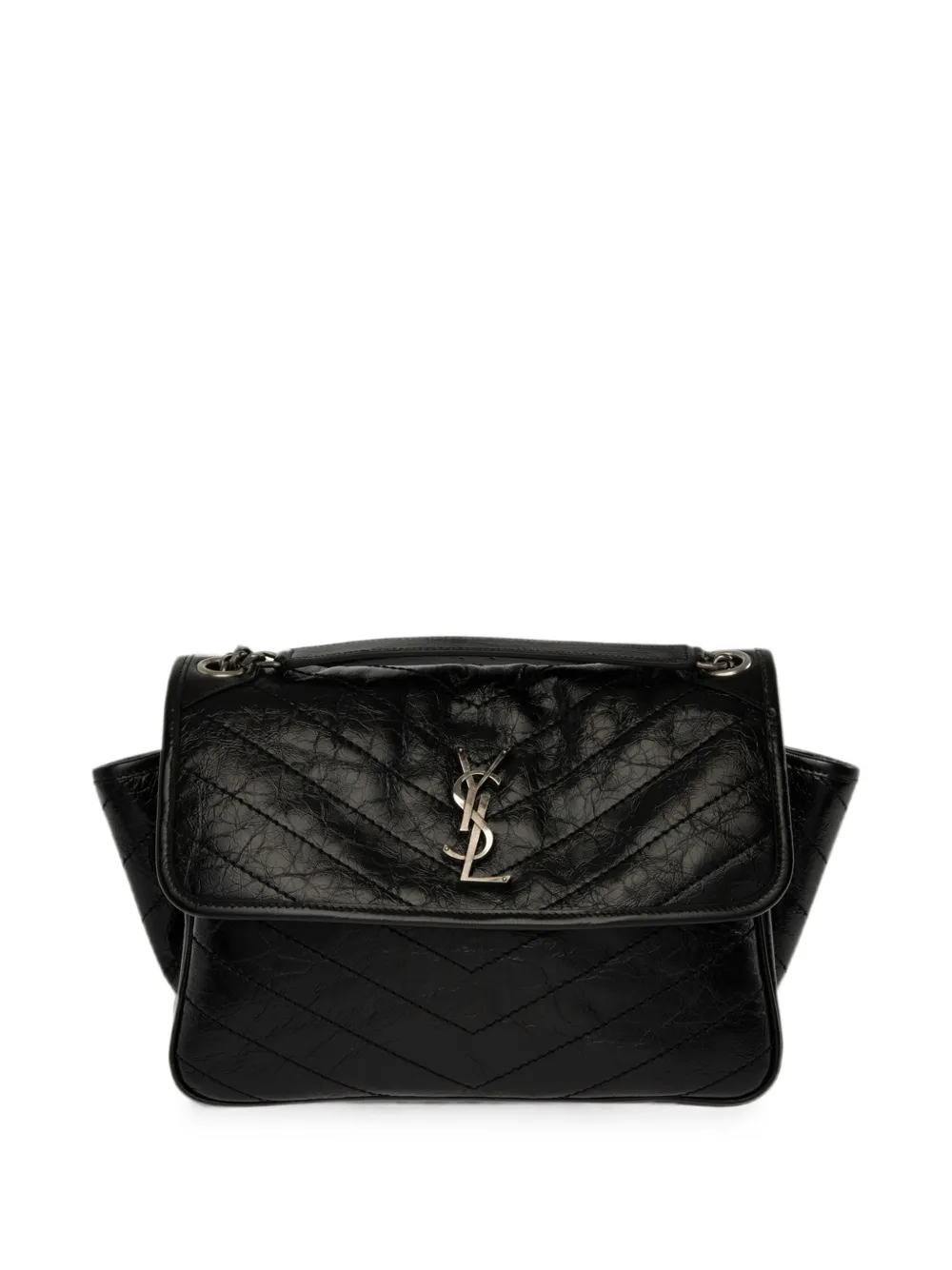 Saint Laurent Borsa a spalla Niki in pelle trapuntata - Nero
