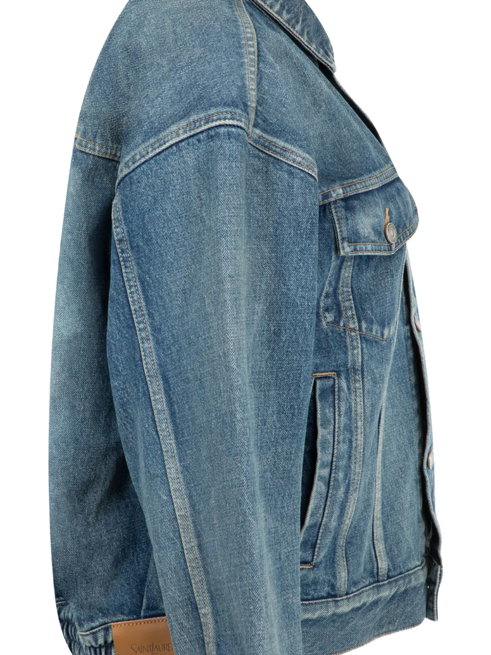 Saint Laurent 70s Trucker denim jack Blauw