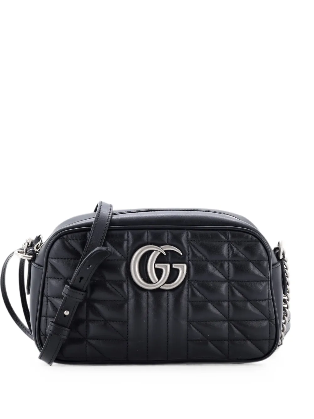 Gucci Pre-Owned Kleine GG Marmont Matelasse Umhängetasche - Schwarz