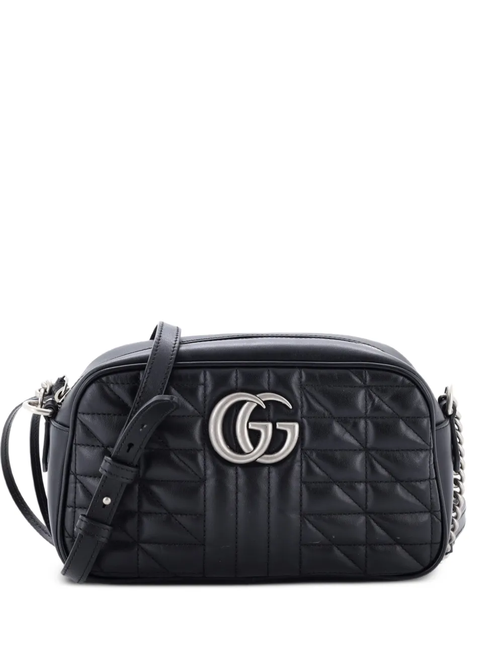Gucci Pre-Owned GG Marmont Shoulder Bag Mixed Matelasse Leather Small crossbody bag - Black