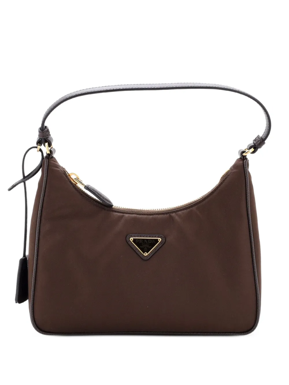Prada Pre-Owned Re-Edition 2005 Tessuto with Saffiano Mini-Tasche - Braun