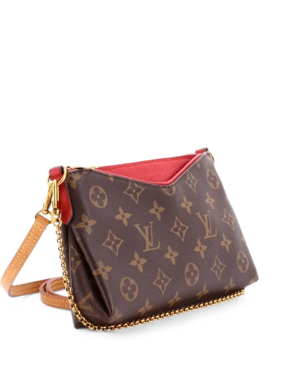 Louis Vuitton Pre-Owned Pallas Monogram Canvas with Leather clutch bag - Brown