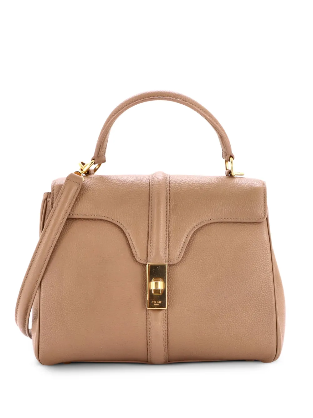 Celine Pre-Owned 16 Top Handle Bag Grained Calfskin Small satchel - Brown