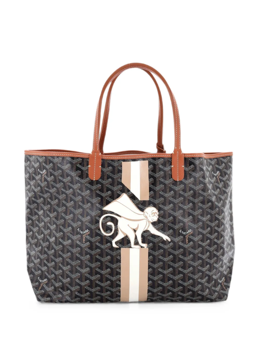 Goyard Pre-Owned Borsa tote Saint Louis PM in tela cerata con stampa - Marrone
