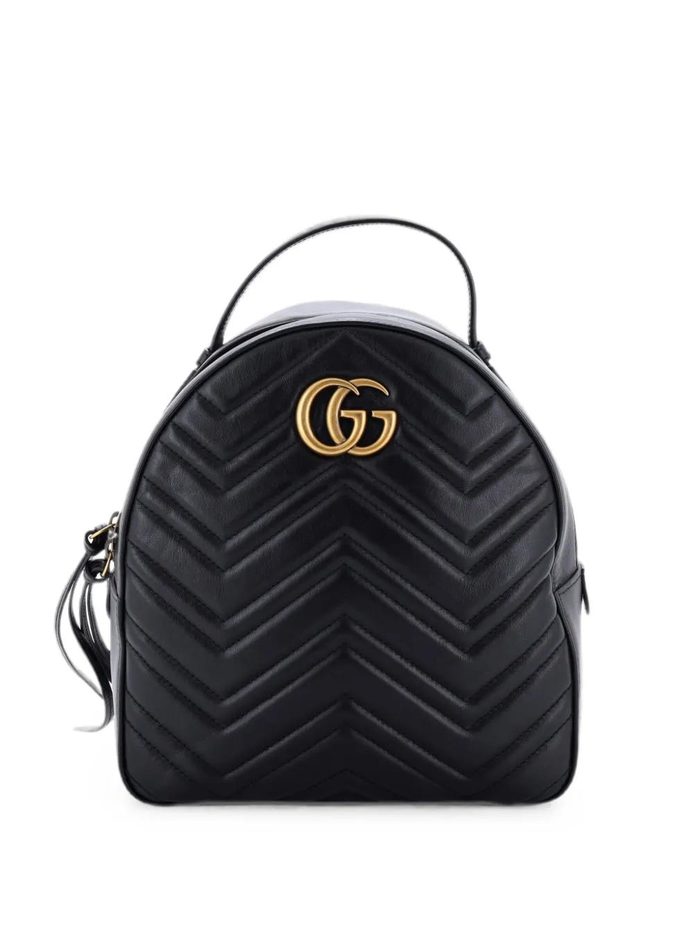 Gucci Pre-Owned Zaino GG Marmont piccolo in pelle matelassé - Nero