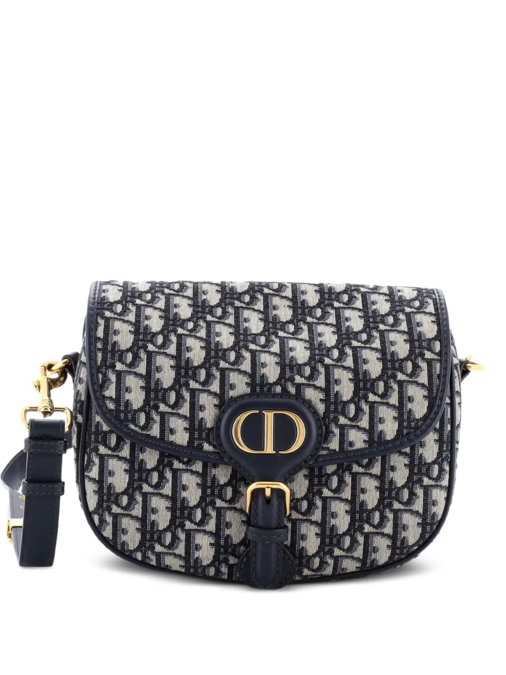 Christian Dior Pre-Owned Bobby Flap Bag Oblique Canvas Medium crossbody bag - Blue