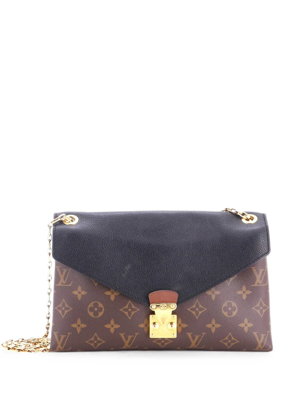 Louis Vuitton Pre-Owned Borsa a spalla Pallas Chain Monogram in tela e pelle di vitello - Nero
