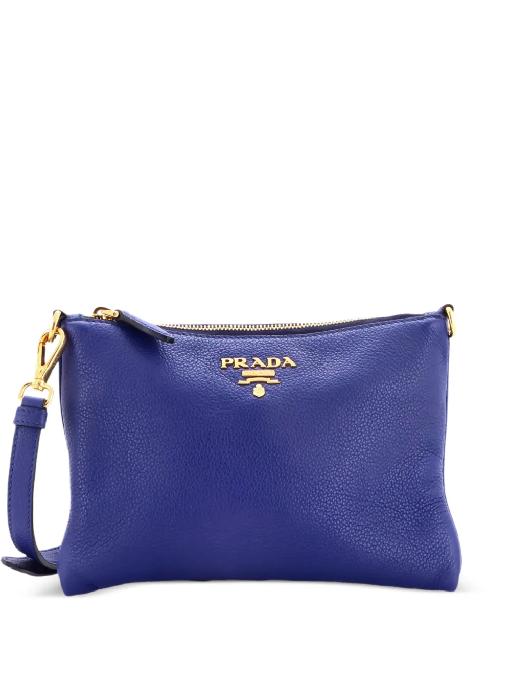 Prada Pre-Owned Mini Vitello Daino Umhängetasche mit Reißverschluss - Blau