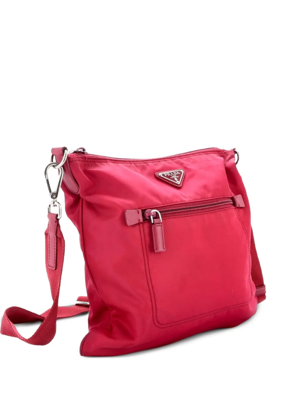 Prada Pre-Owned Mittelgroße Tessuto Umhängetasche mit Vordertasche - Rosa