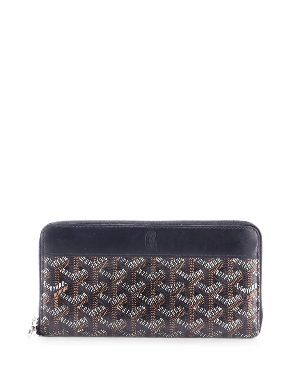 Goyard Pre-Owned Portafoglio Matignon piccolo in tela cerata e pelle con zip - Nero