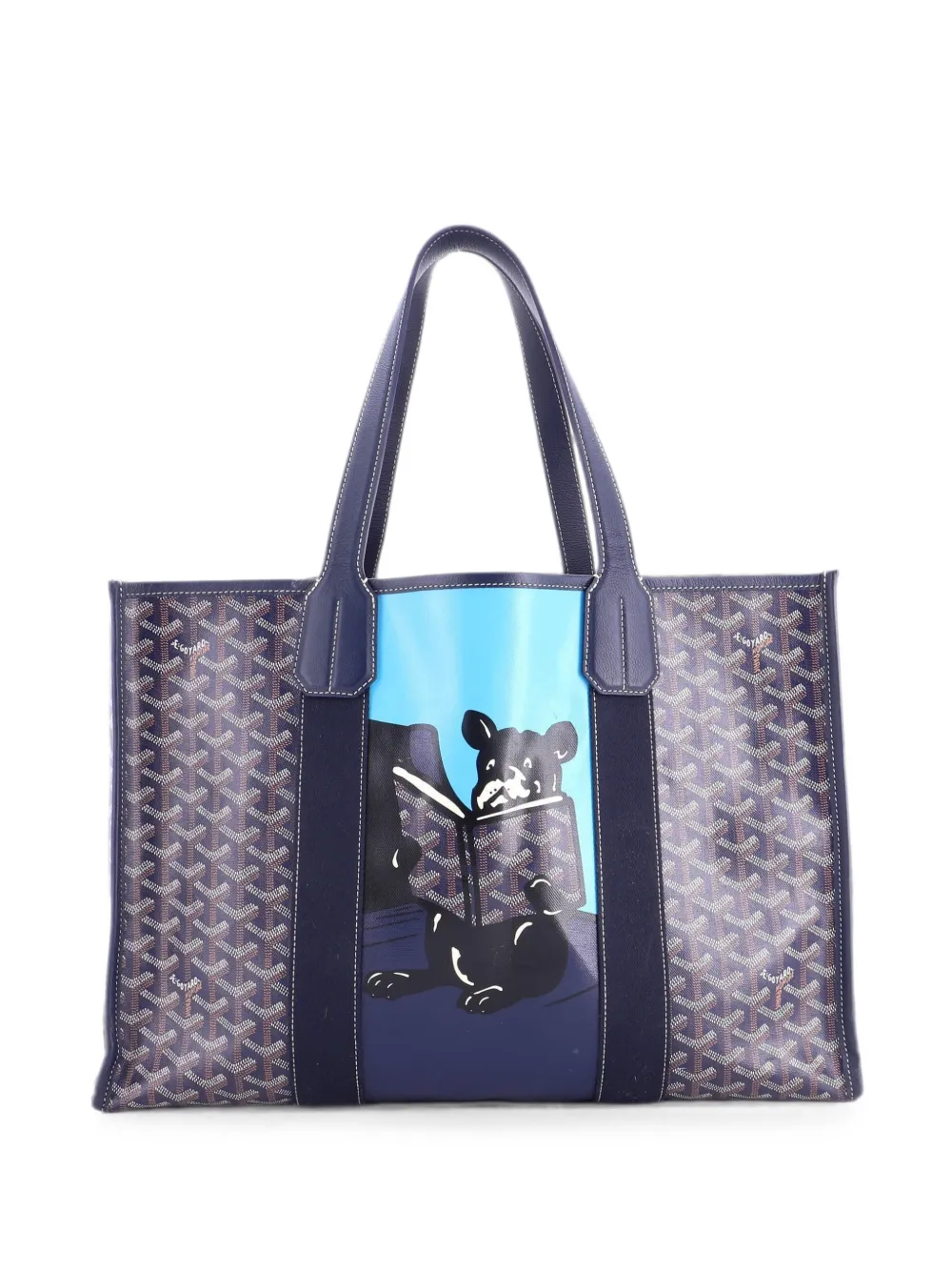 Goyard Pre-Owned Borsa tote Villette in tela cerata con stampa - Blu