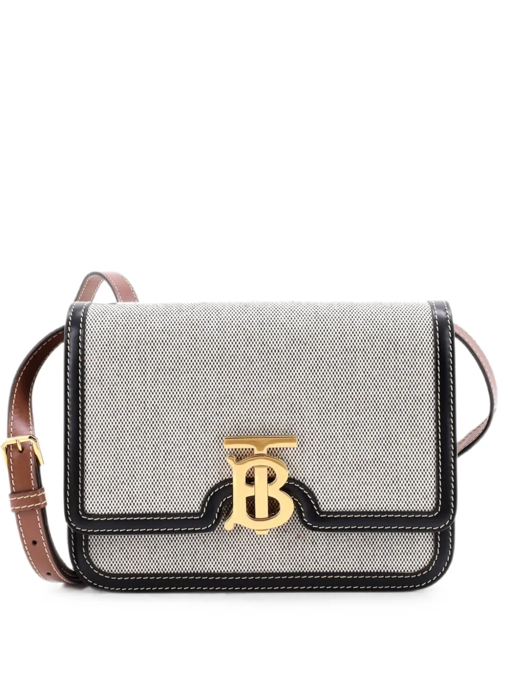 Burberry Pre-Owned Borsa a spalla TB Flap piccola - Nero