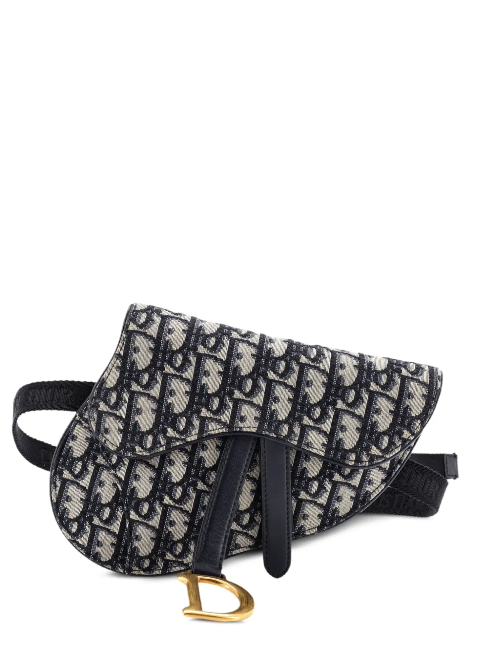 Christian Dior Pre-Owned Saddle Oblique Canvas belt bag - Blue