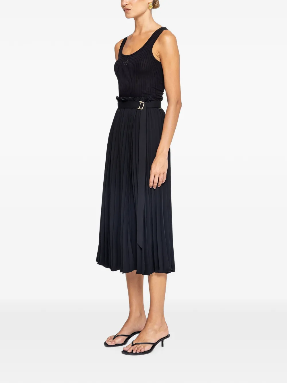 NISSA High waist plooirok Zwart