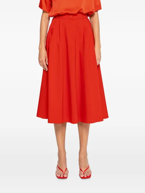 NISSA high-waisted cotton midi skirt