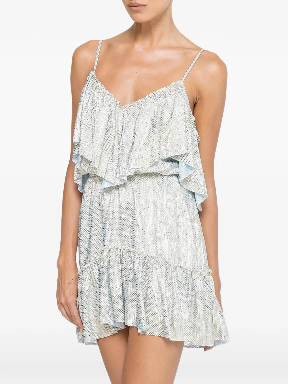 NISSA Mini-jurk met ruches Blauw