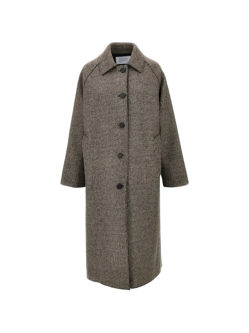 Harris Wharf London houndstooth-pattern single-breasted coat - Brown