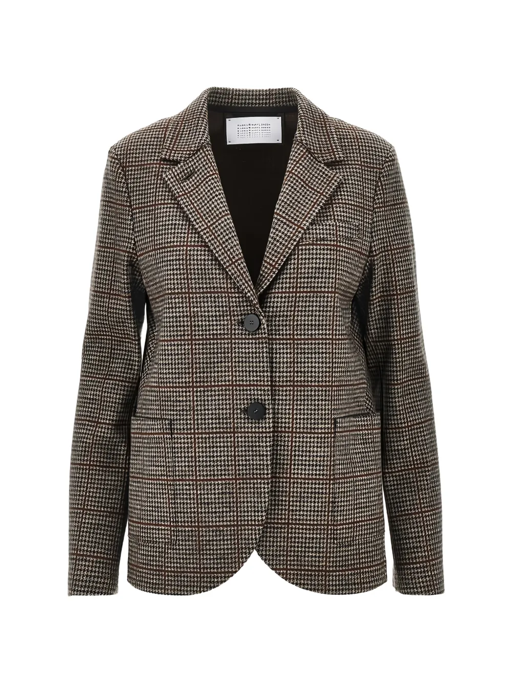 Harris Wharf London Check-houndstooth Blazer In Black