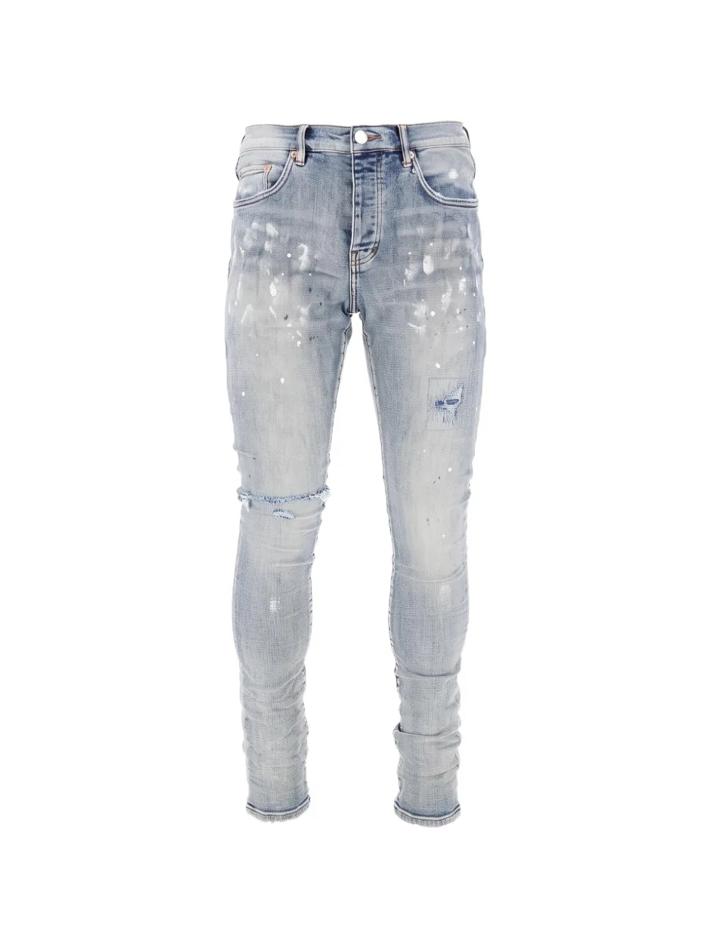 Purple Brand P001 paint-splatter jeans - Blu