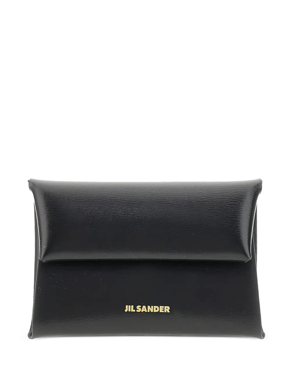 Jil Sander logo-print leather folded coin purse - Nero