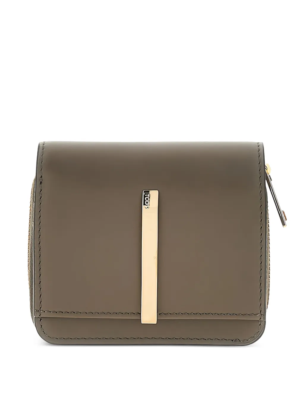 Tod's logo-plaque leather wallet - Grau