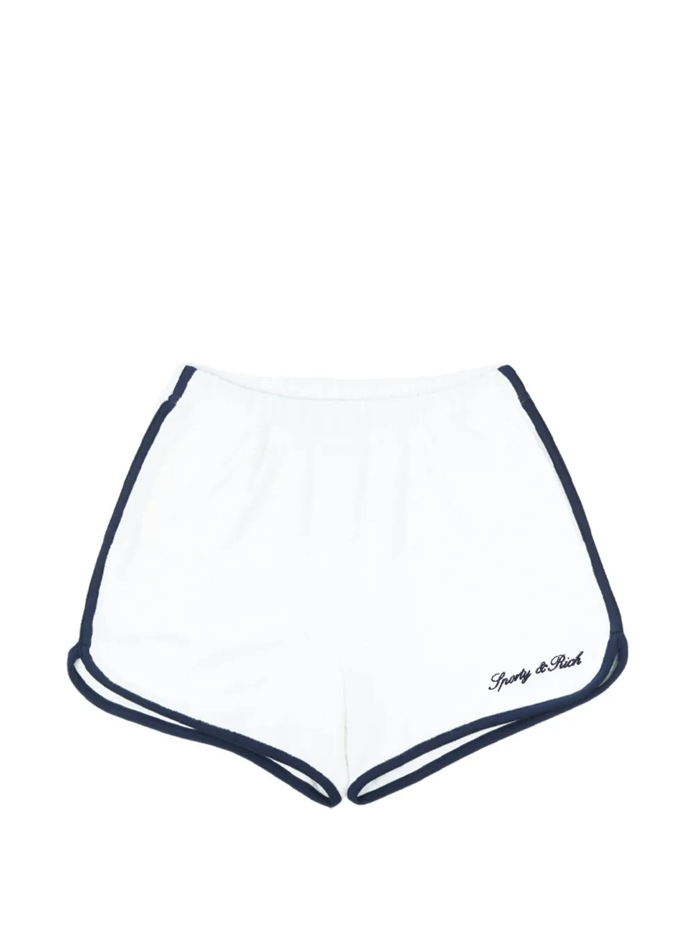 Sporty & Rich logo-embroidered terry shorts - Weiß