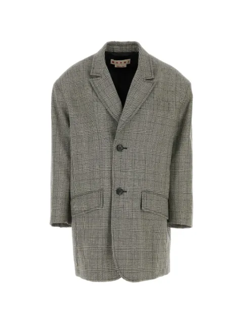 Marni check-pattern oversized blazer