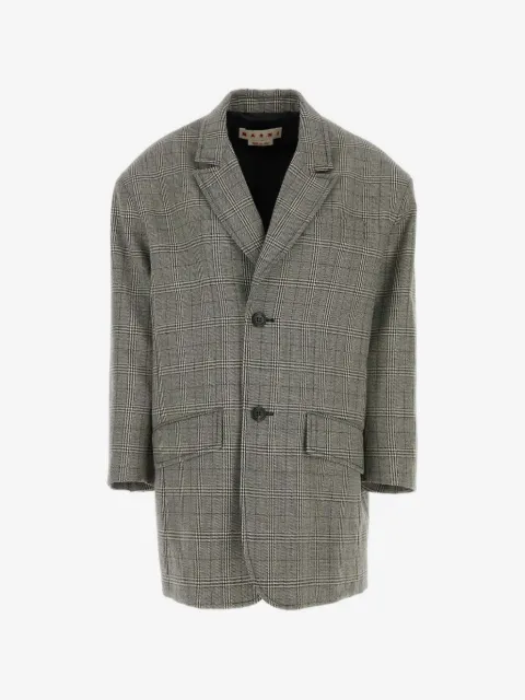 Marni check-pattern oversized blazer