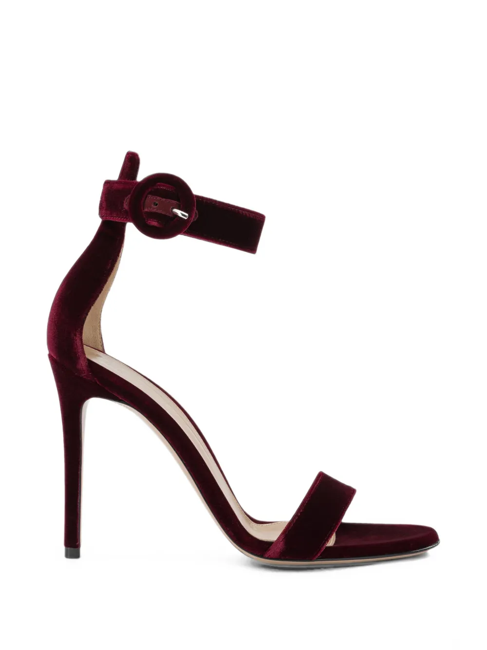 Gianvito Rossi Portofino velvet sandals Rood