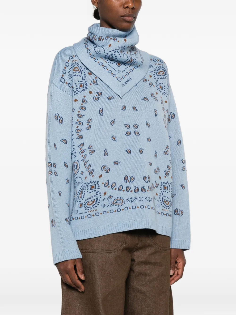 Alanui Trui met bandana-jacquard Blauw