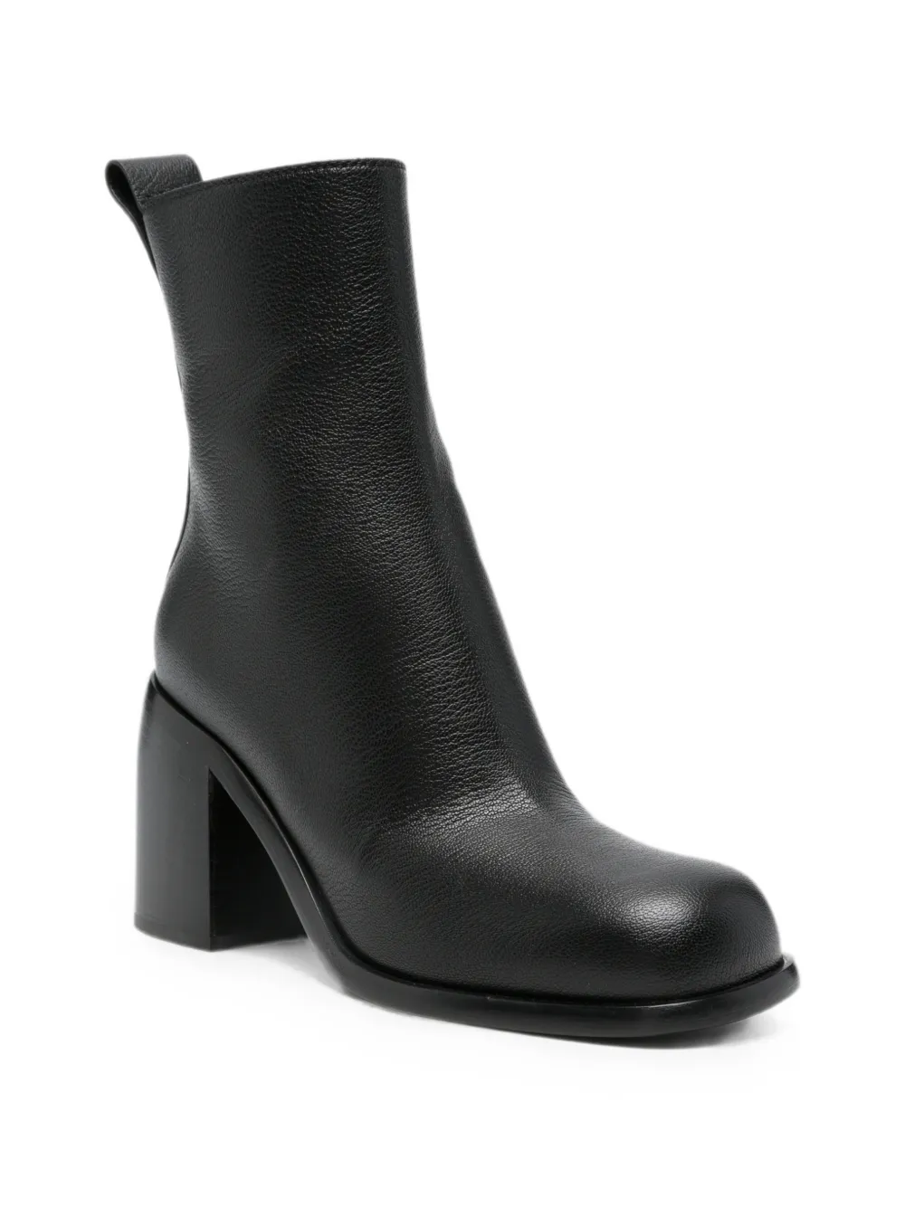 Sergio Rossi square-toe block-heel ankle boots Zwart