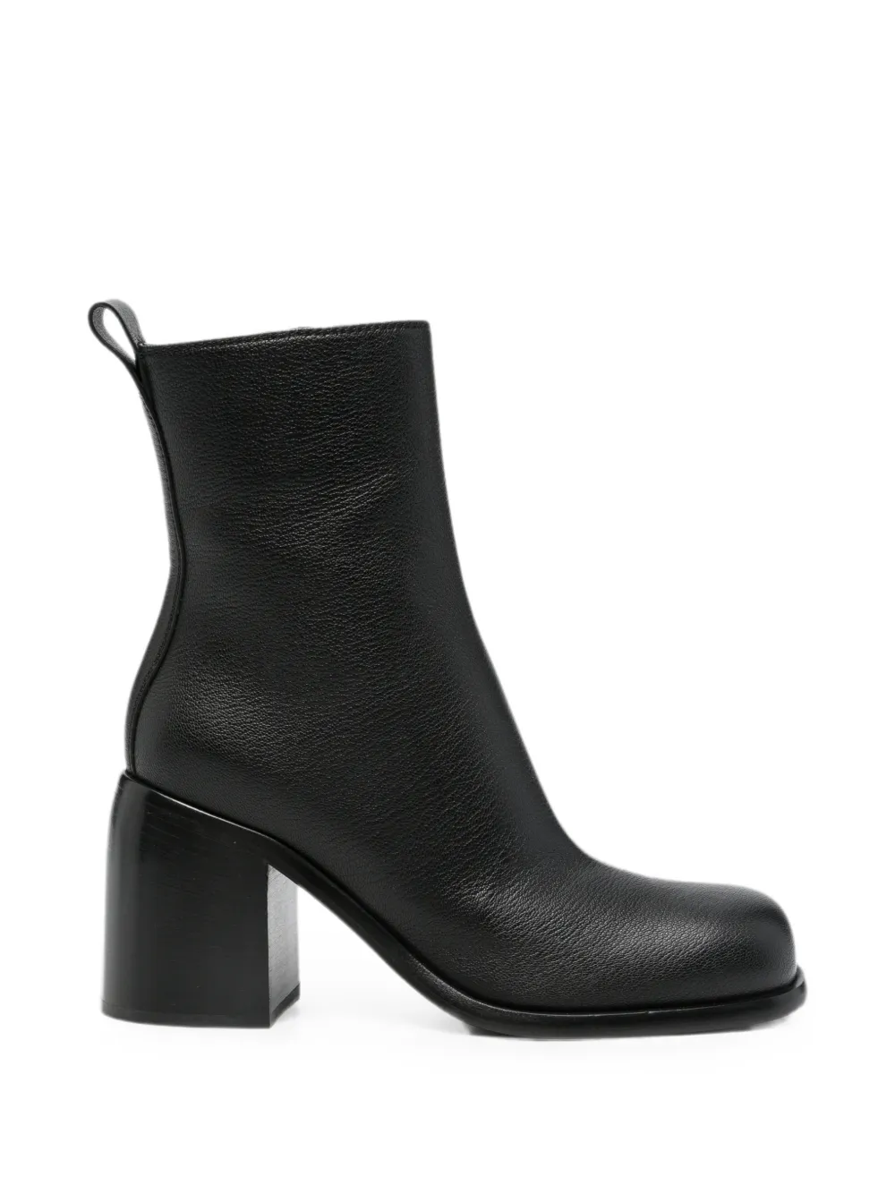 Sergio Rossi Square-toe Block-heel Ankle Boots In Black