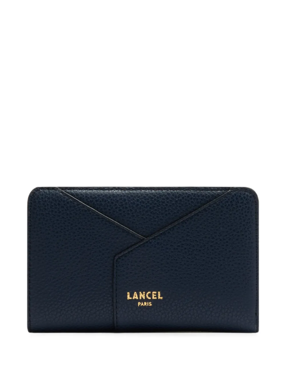 Lancel Enveloppe Grained Leather Wallet In Blue