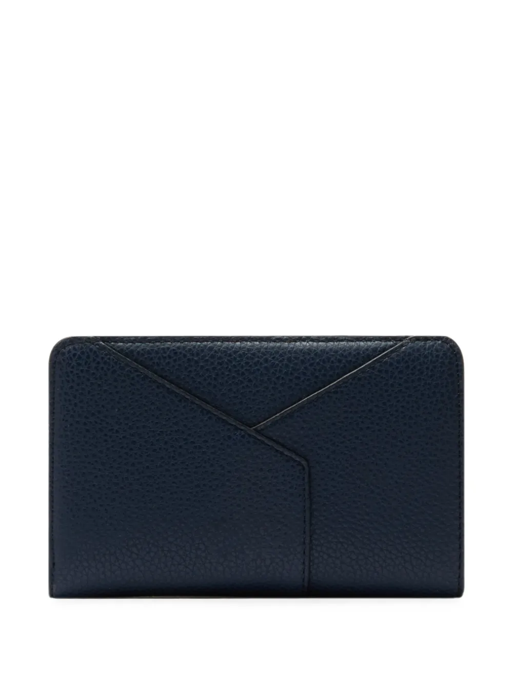 Lancel Enveloppe leren portemonnee met textuur Blauw