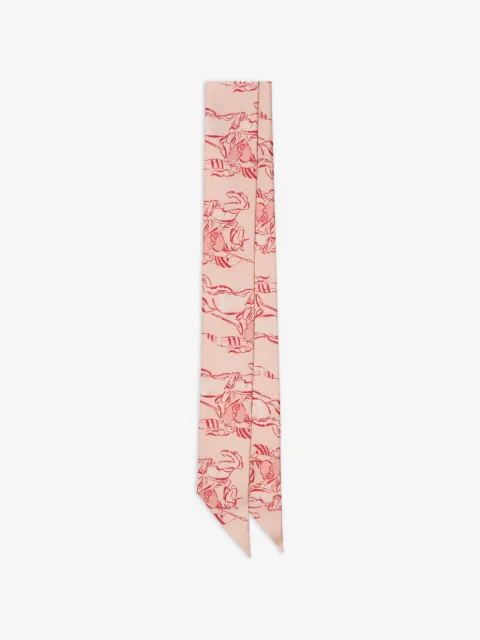 Burberry skinny Heart Knight silk scarf