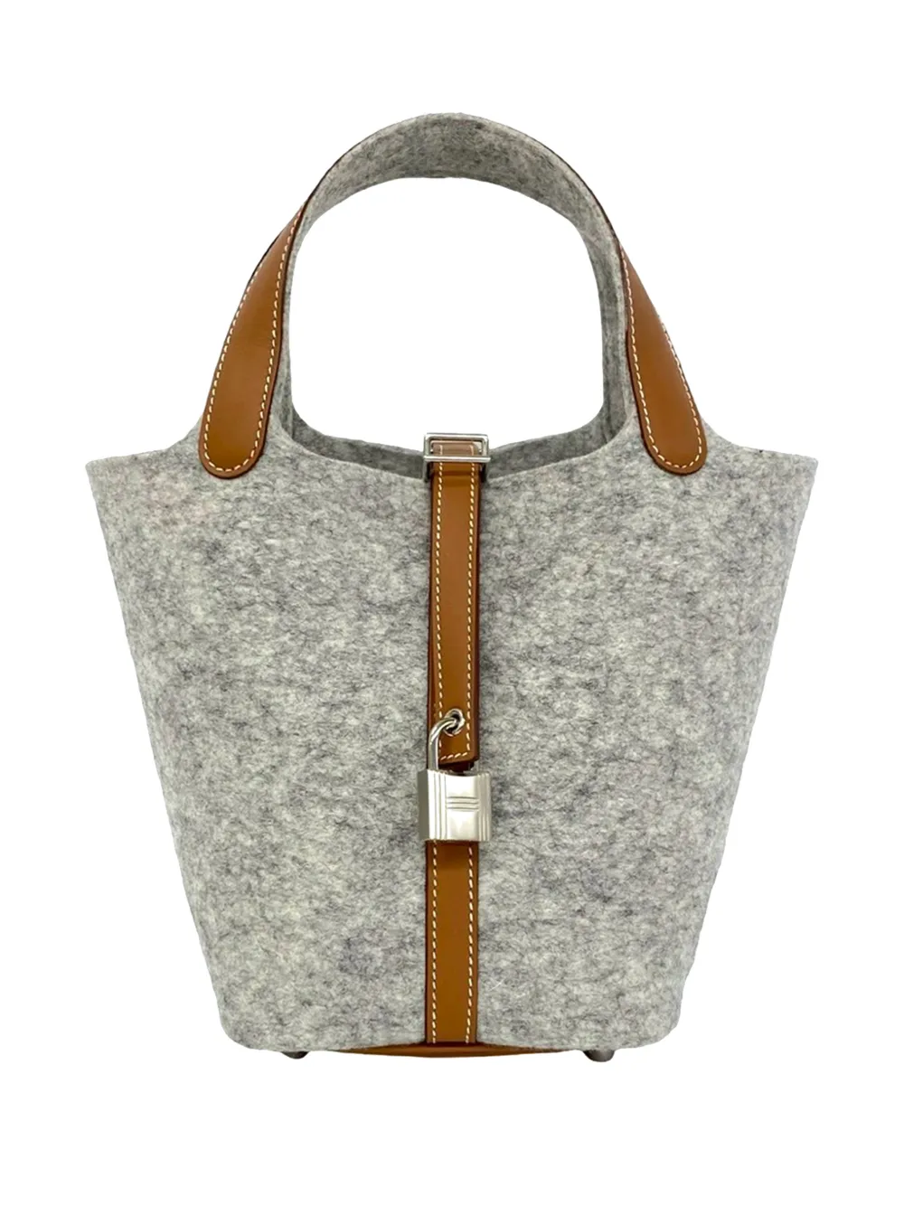 Hermès Pre-Owned 2020-2022 Swift Picotin Lock Handtasche aus Filz 18cm - Grau