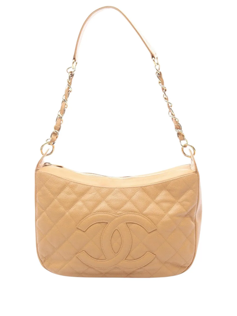 CHANEL Pre-Owned 2004-2005 CC Quilted Caviar Timeless shoulder bag - Neutrals