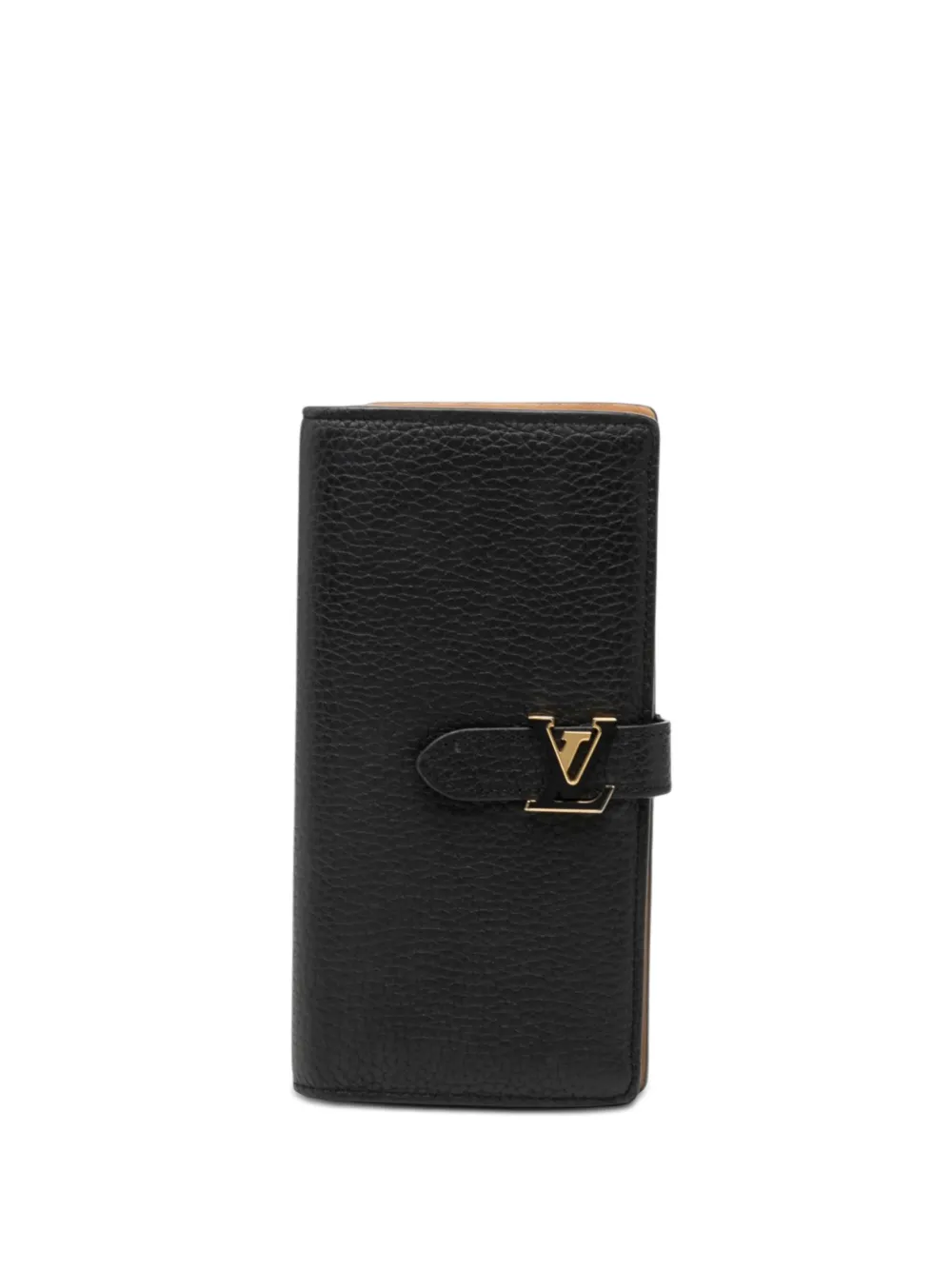 Louis Vuitton Pre-Owned Portafoglio verticale in pelle Taurillon Capucines 2021-2026 - Nero