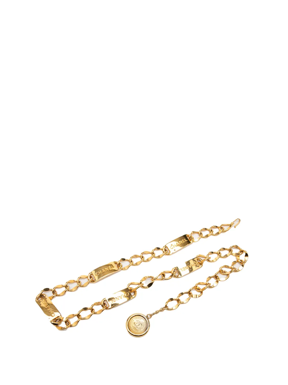 CHANEL Pre-Owned 20th Century CC Gold Plated Medallion Chain belt