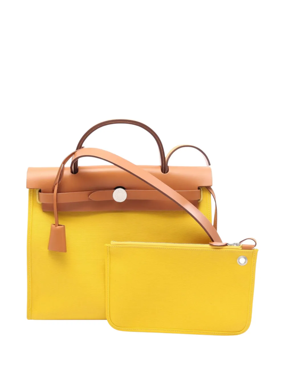 Hermès Pre-Owned 2019 Toile H Berline Herbag Zip Satchel-Tasche 31cm - Gelb