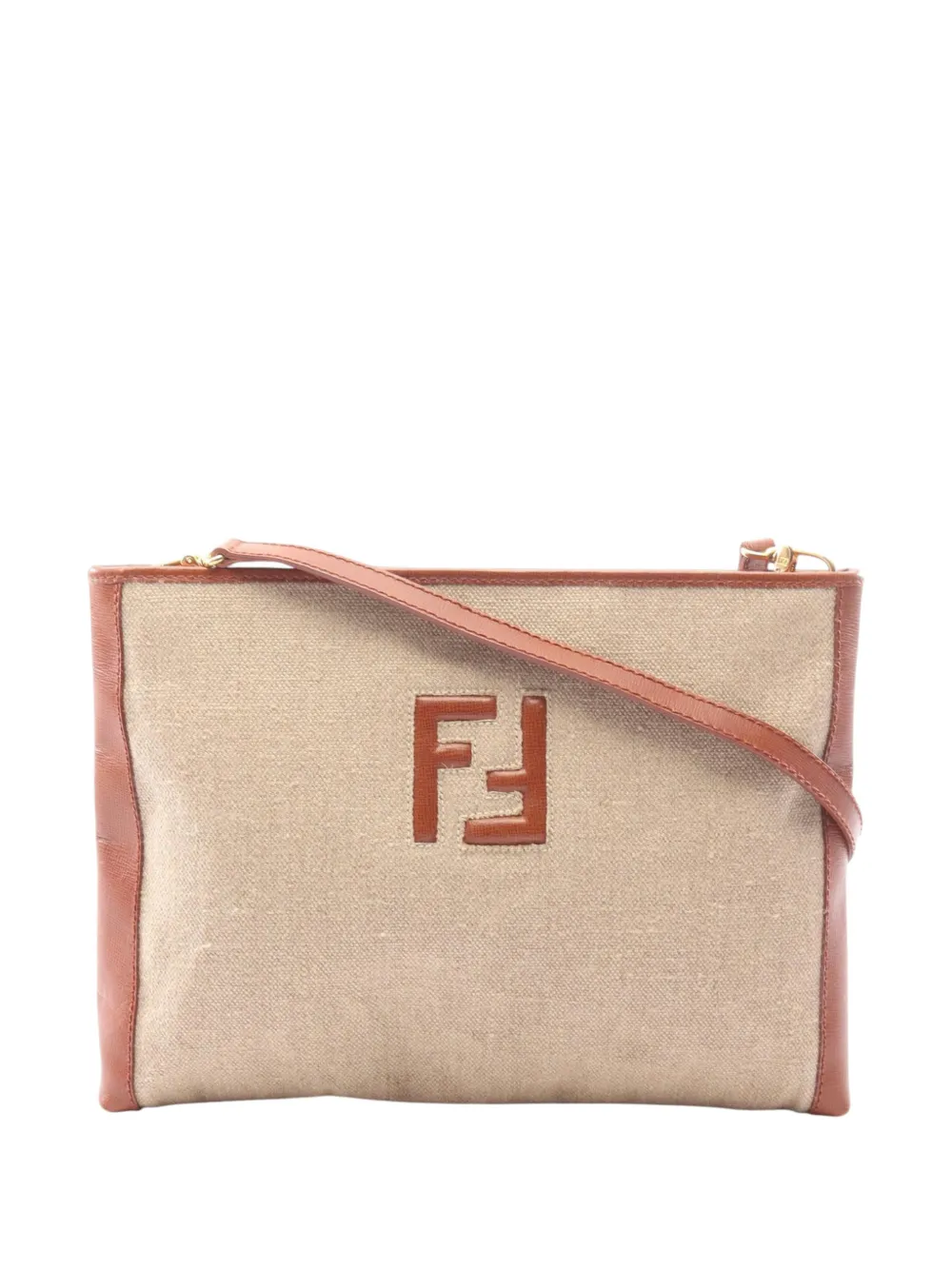 Fendi Pre-Owned 1980-1990 FF Umhängetasche aus Canvas - Nude