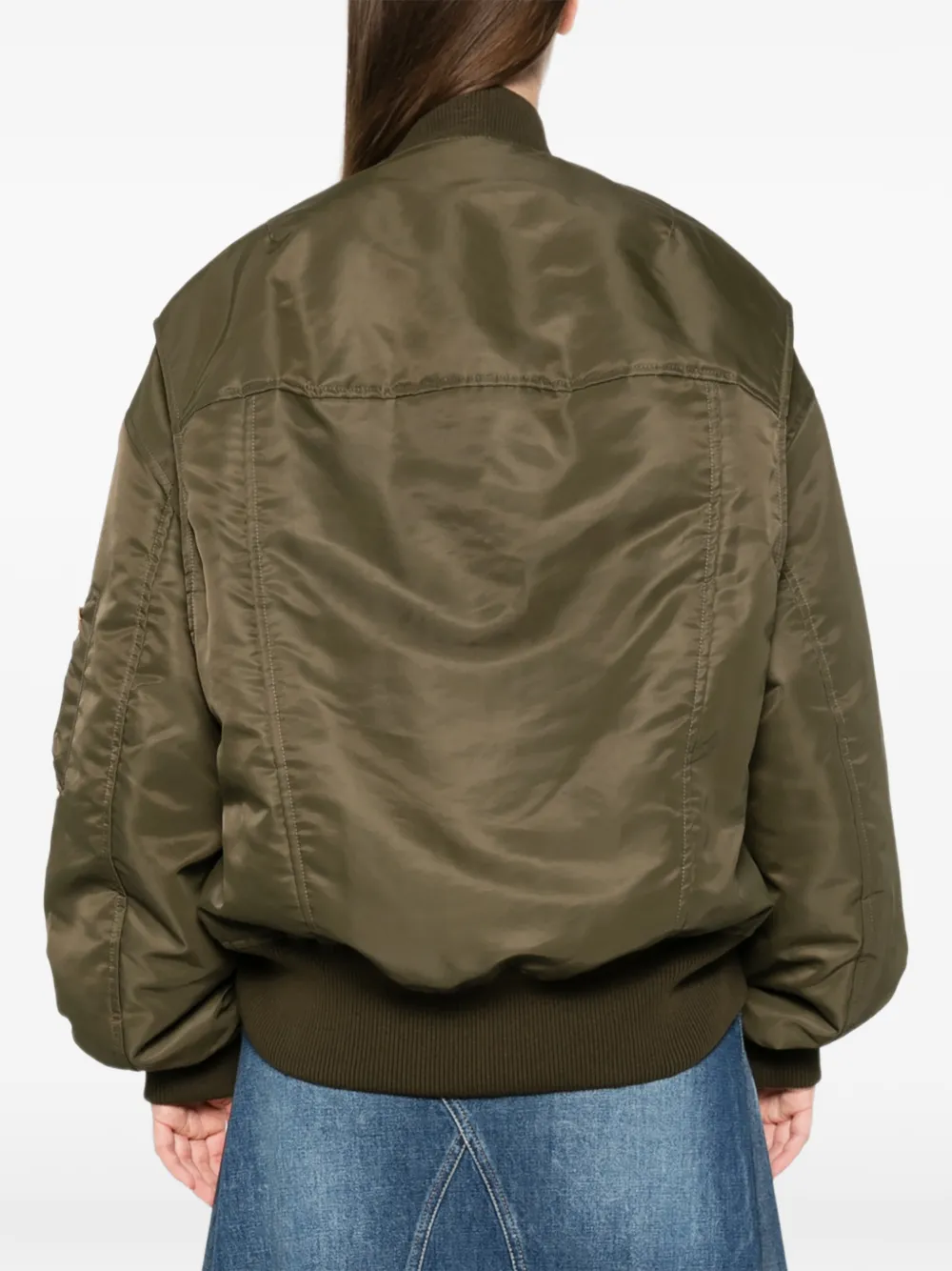 JW Anderson Bomberjack met knoopsluiting Groen