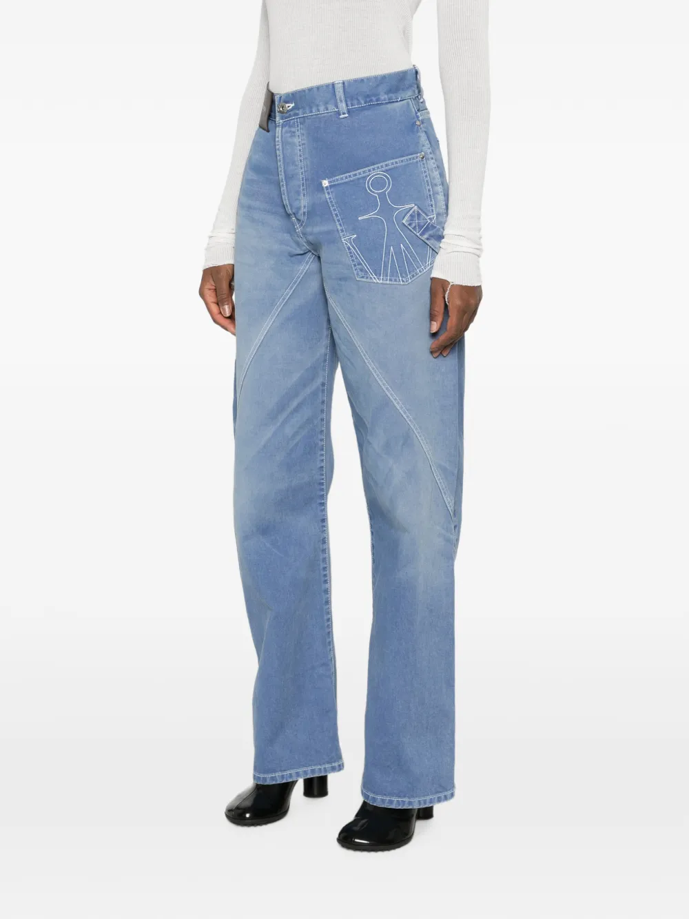 JW Anderson Twisted Workwear jeans Blauw