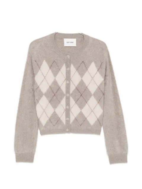 Soft Goat argyle cashmere cardigan